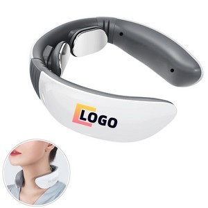 White Electric Neck Massager With Magnetic Electrode Pads 4