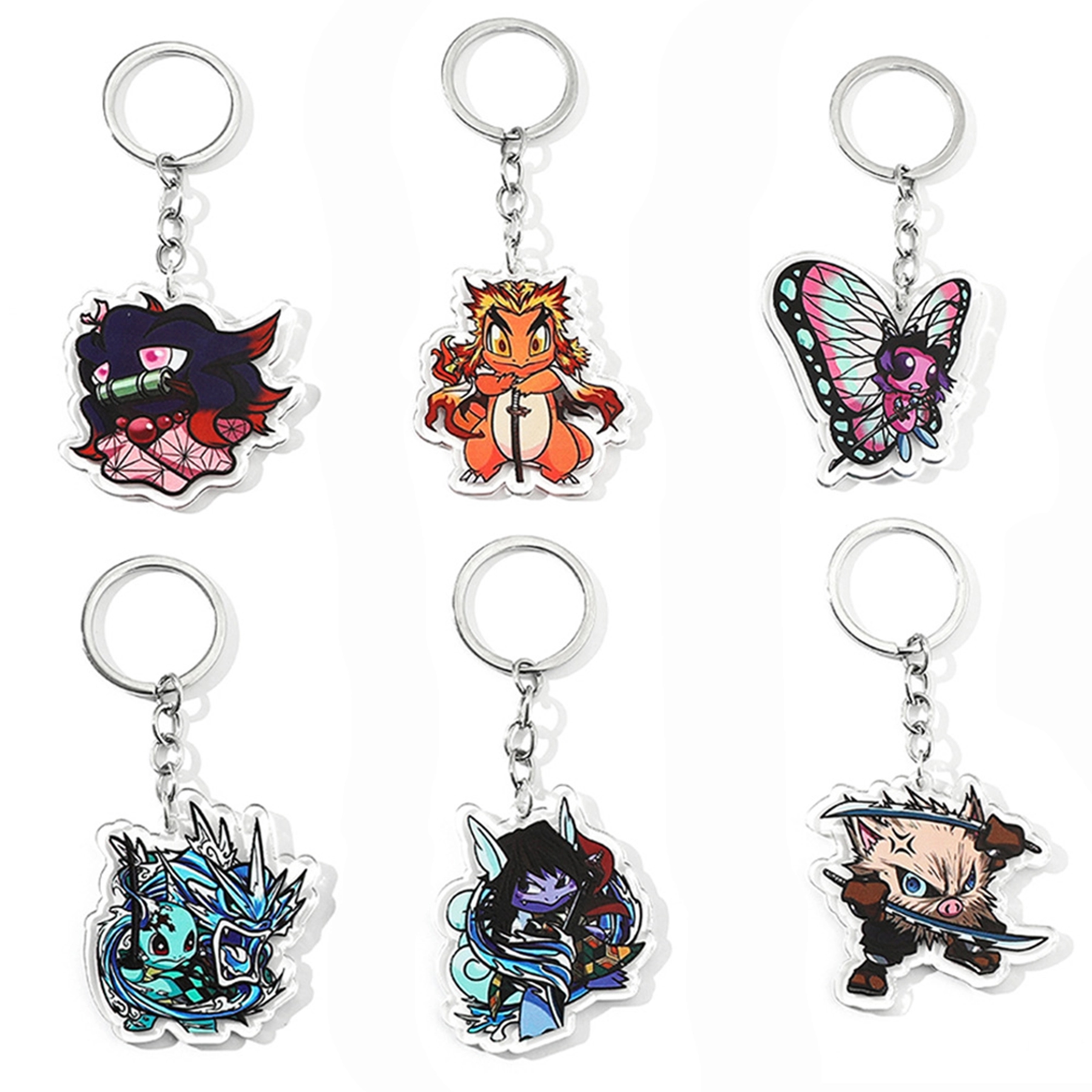 Custom Shap Full Color Double Side Printed Acrylic Keychain 5