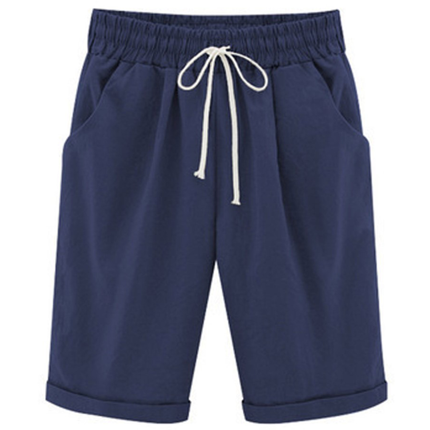 Plus Size High Waist Drawstring Shorts 2