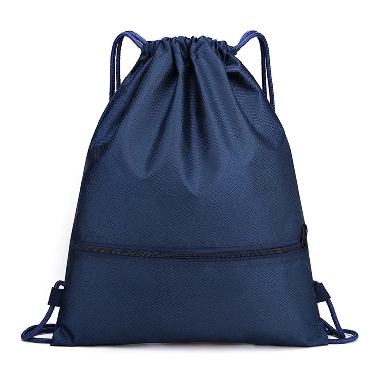Rhombus Design Drawstring Backpack Bag 4