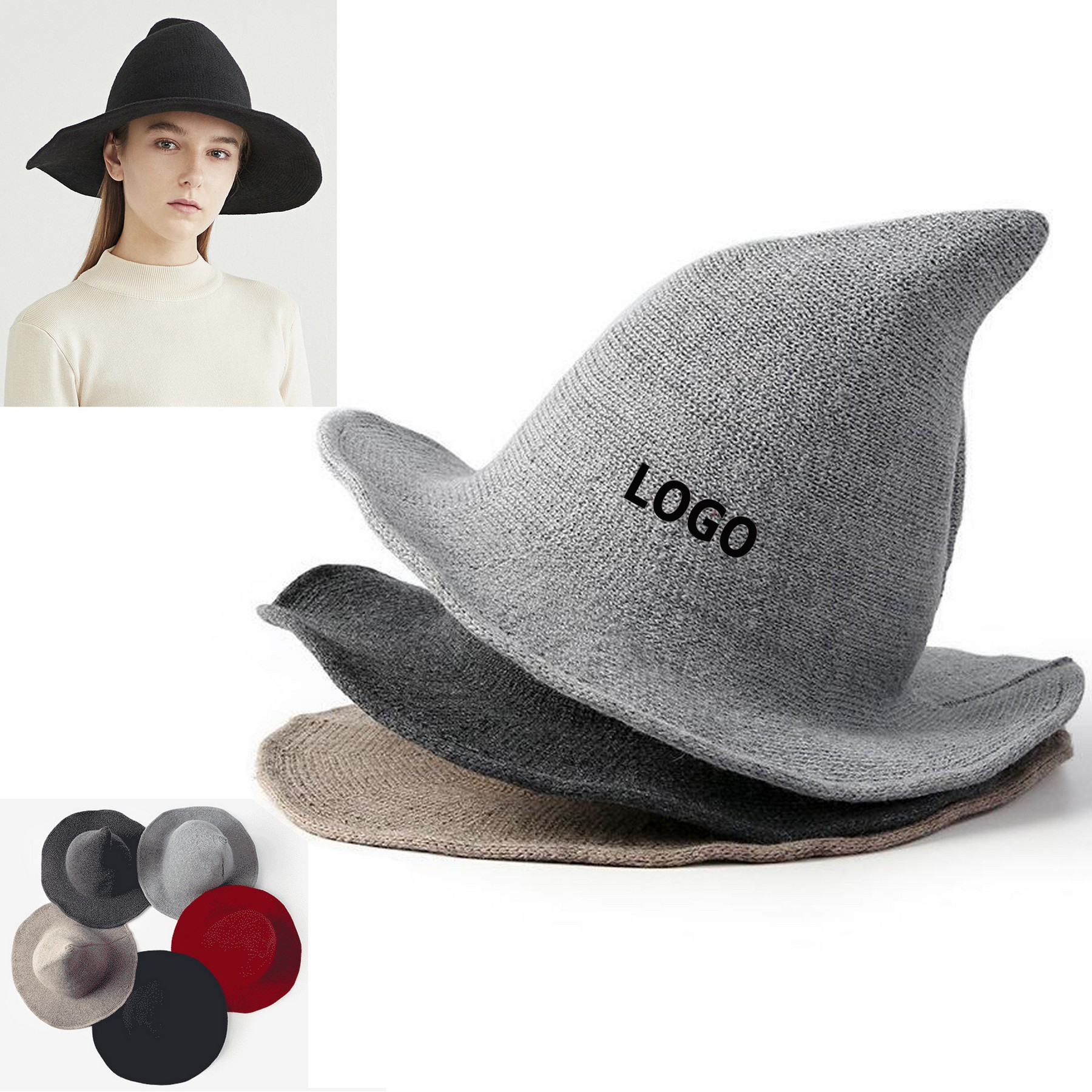 Foldable Halloween Witch Hat