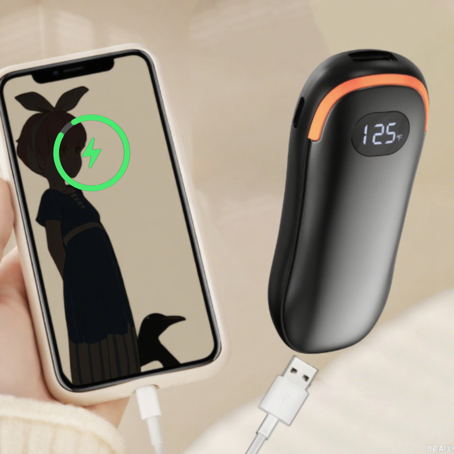 5000mAh Hand Warmer W/ Power Bank 2