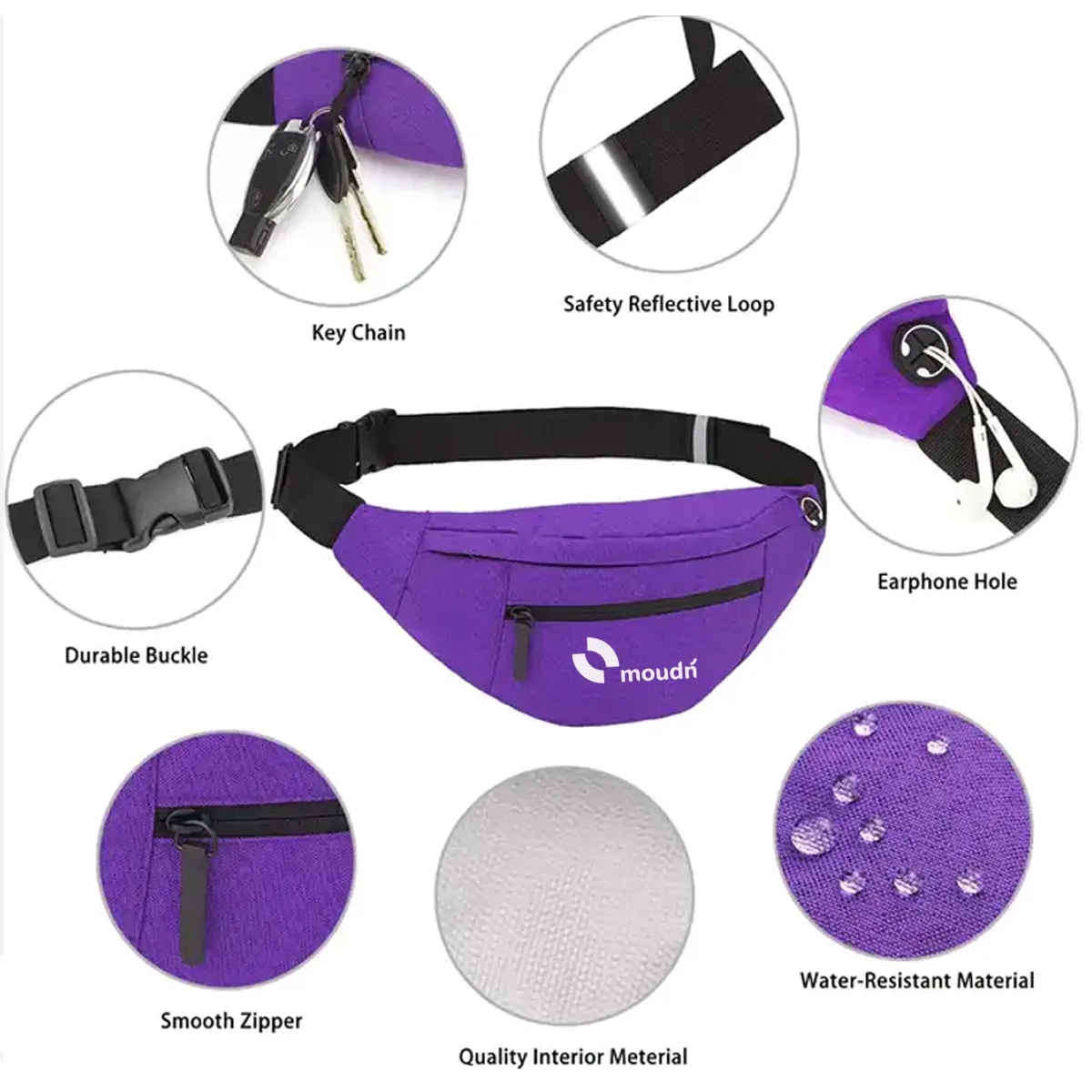 Small Zippered Fanny Pack 3
