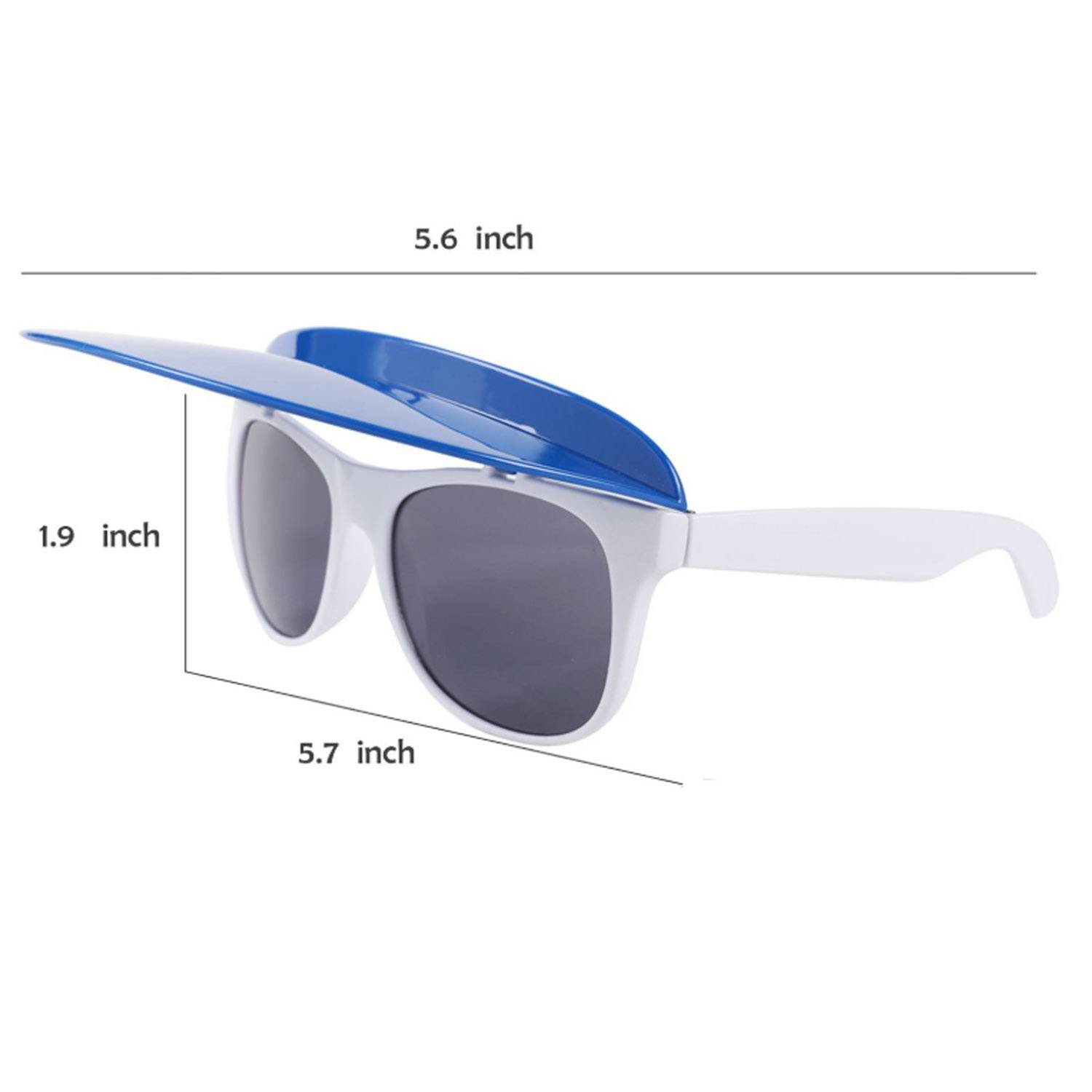 Kids Two-Tone Foldable Sunglasses w/ Brim 5