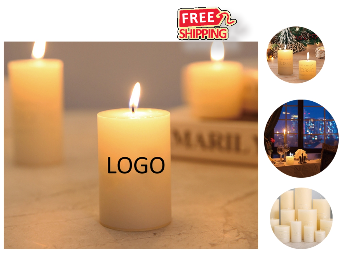White Pillar Candle 3 x 4 Inch 3