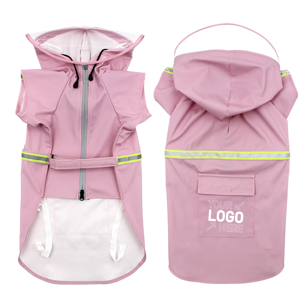 Raincoats for Large Dogs with Reflective Strip Rain