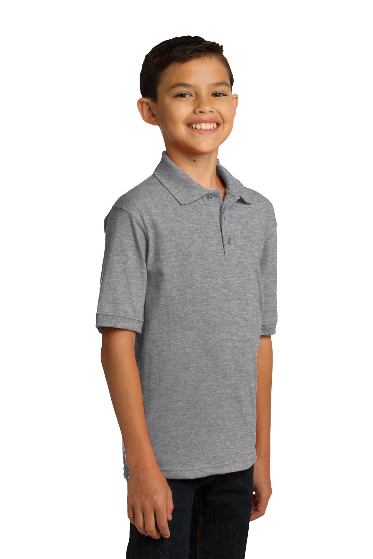 Port & Co Youth Core Blend Jersey Knit Polo. KP55Y 21