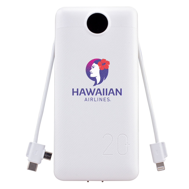 Charge All 20K Power Bank with Integrated Charging Cables and AC Plug 2