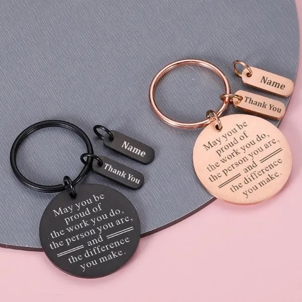 Thank You Gift Personalized Keychains 8