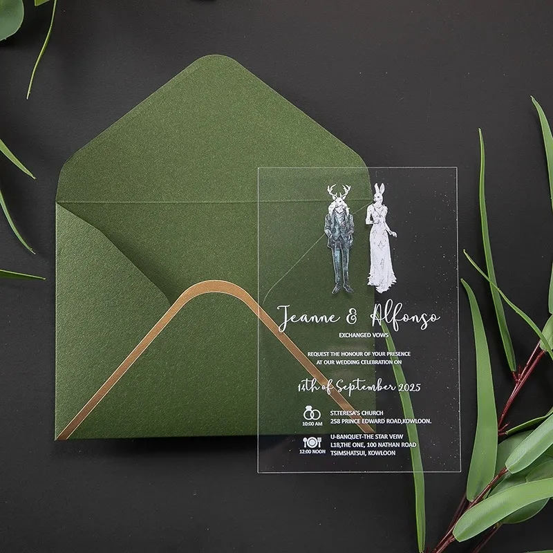 5" X 7" Clear Acrylic Invitations 3