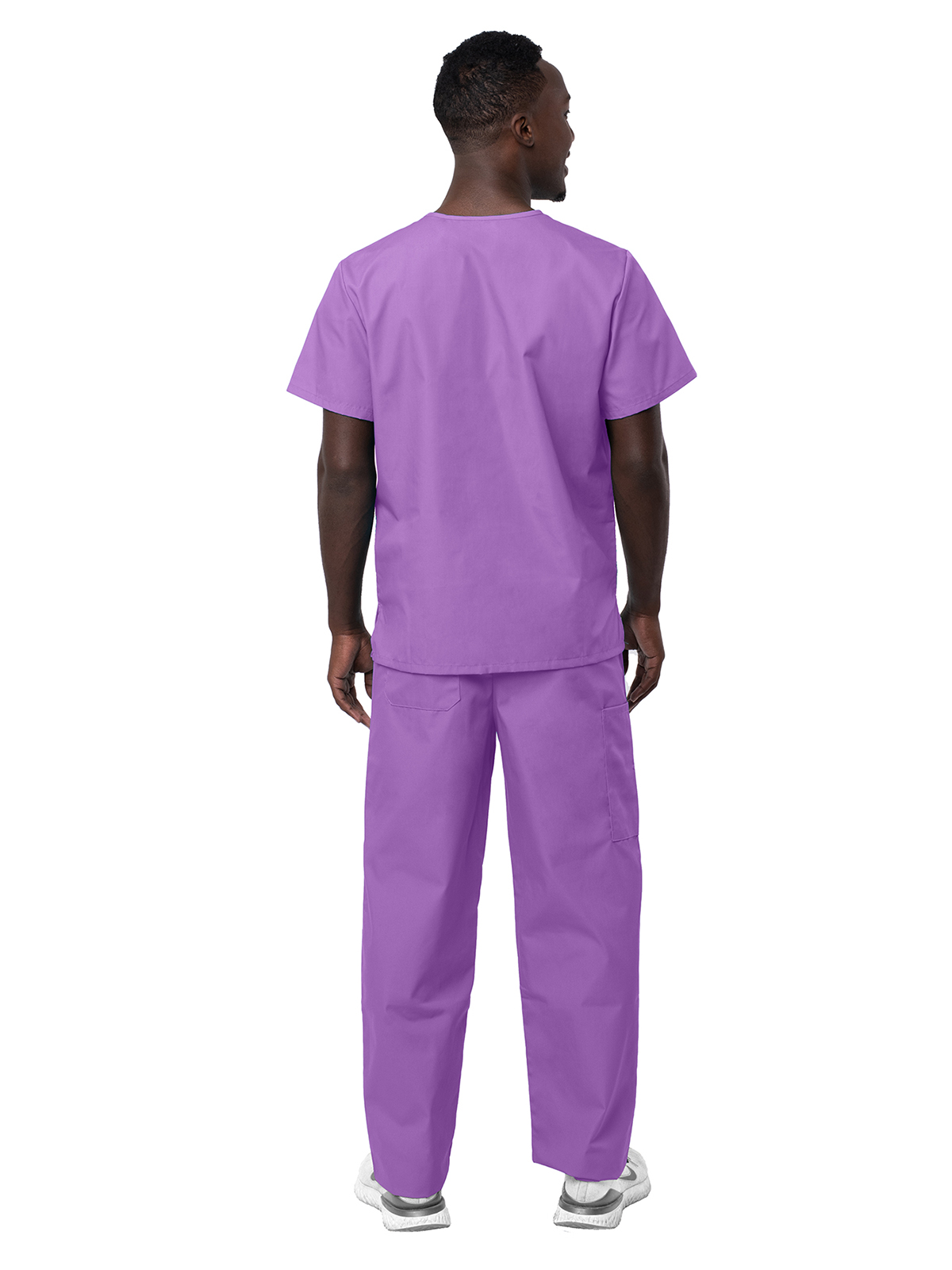 Adar - Sivvan - Unisex V-Neck Top Drawstring Pant Scrub Set 49