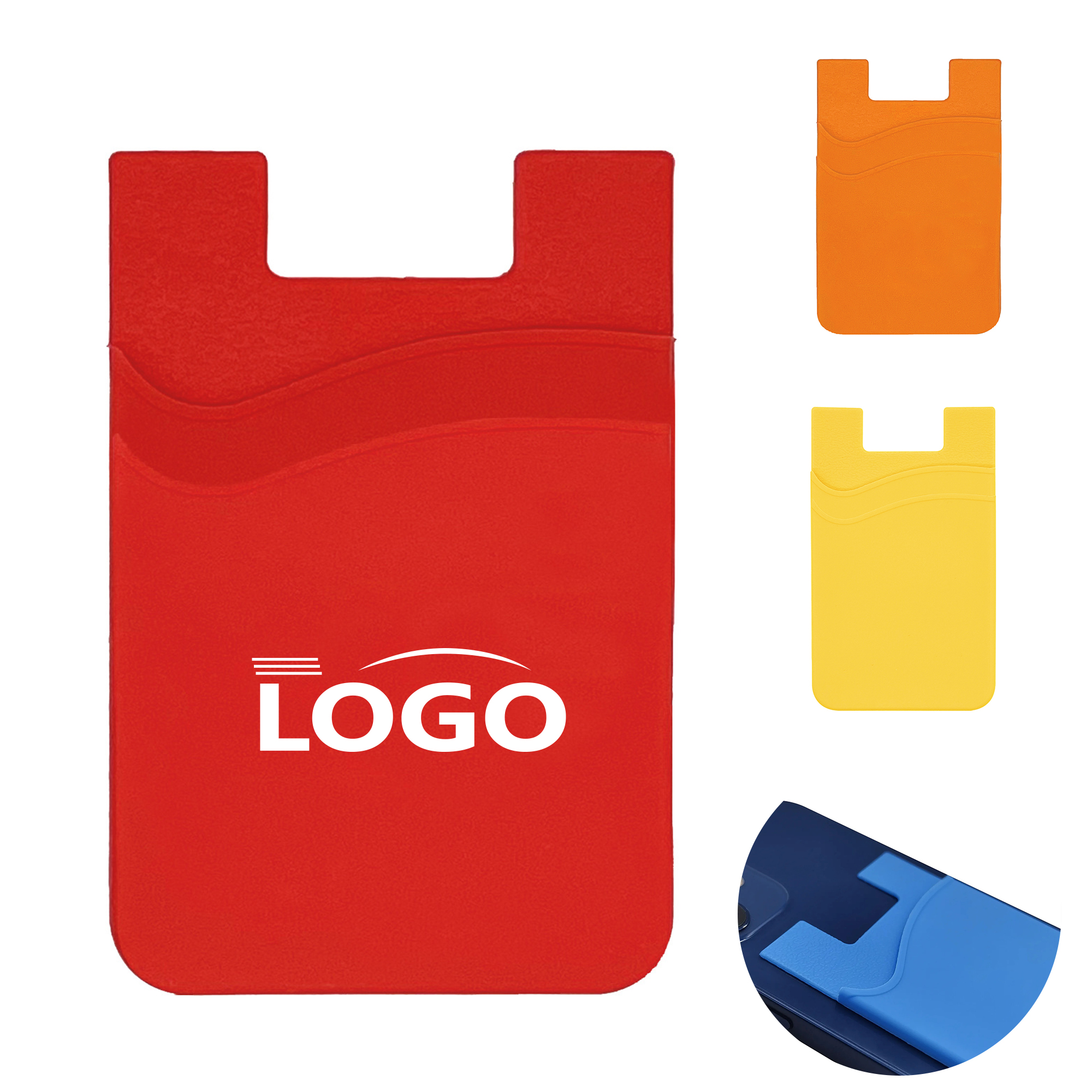 Silicone Phone Card Holder with Adhesive for Travel Ease 2