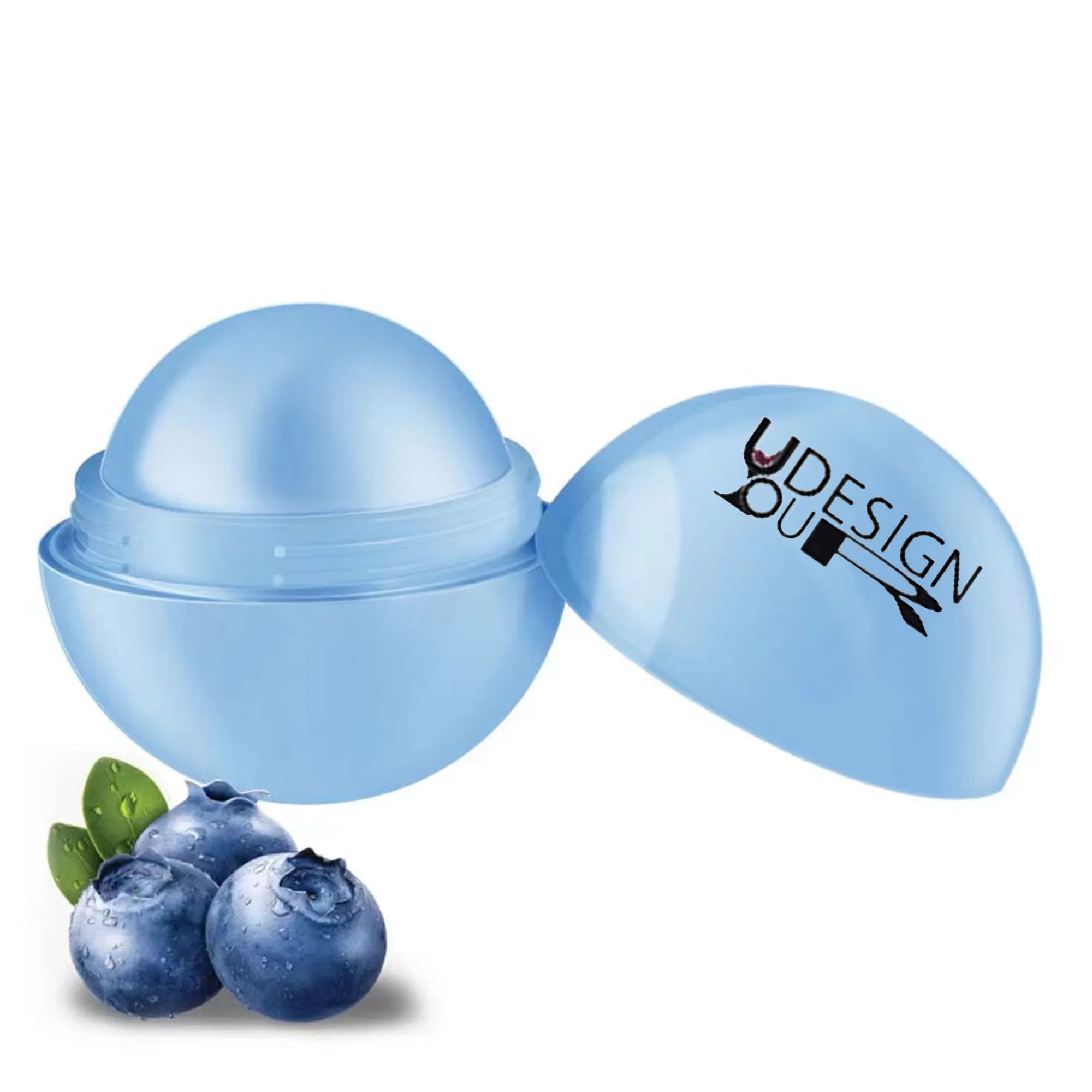 Round lip balm in various fruit flavors 5
