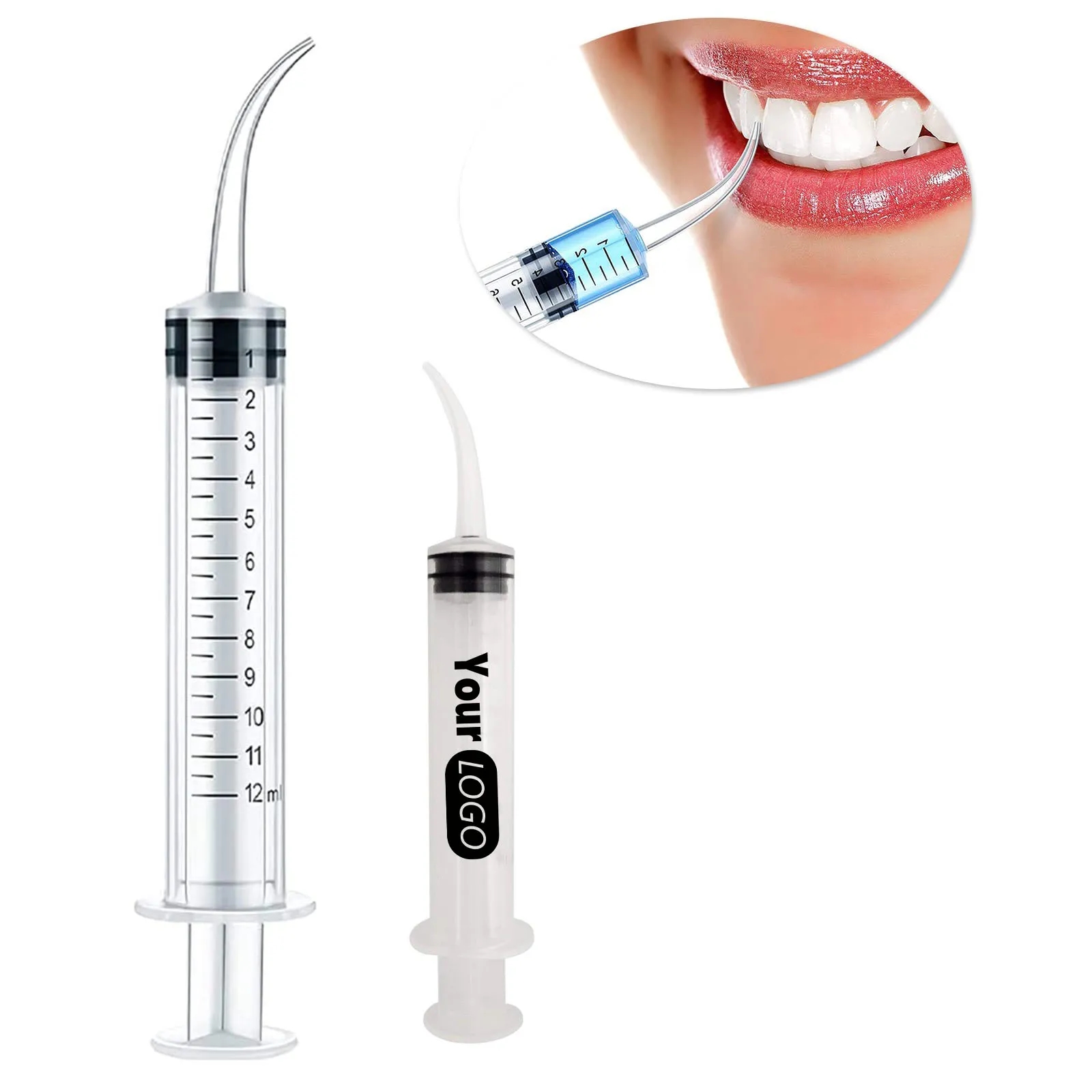 Dental Irrigation Syringe with Curved Tip 3