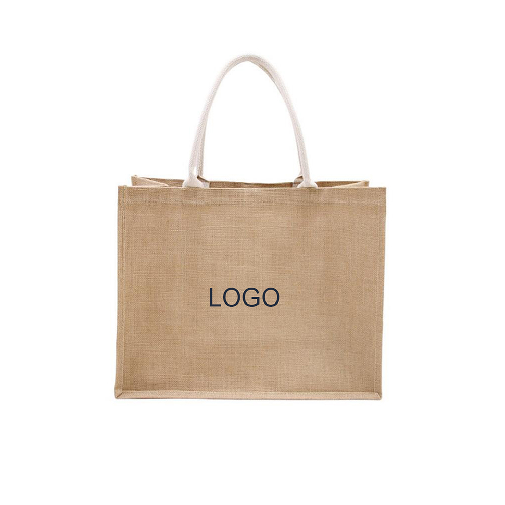 Mini Natural Jute Tote Bag, custom tote bag with logo imprint 2