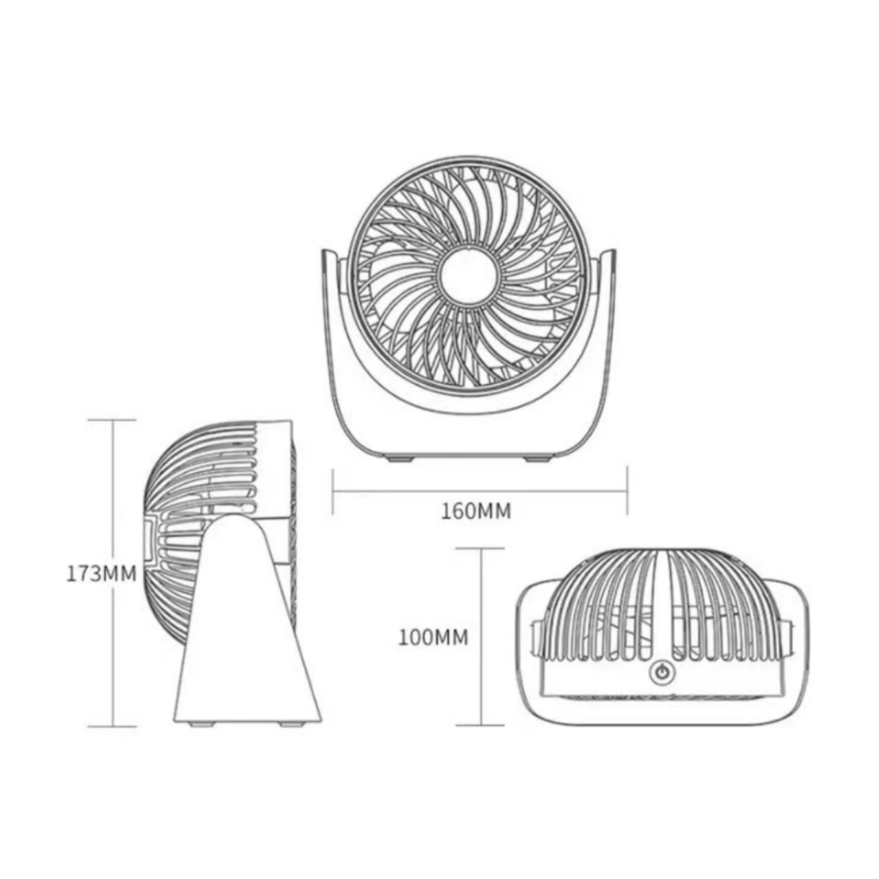 Basics 3 Speed Small Room Air Circulator Fan 2