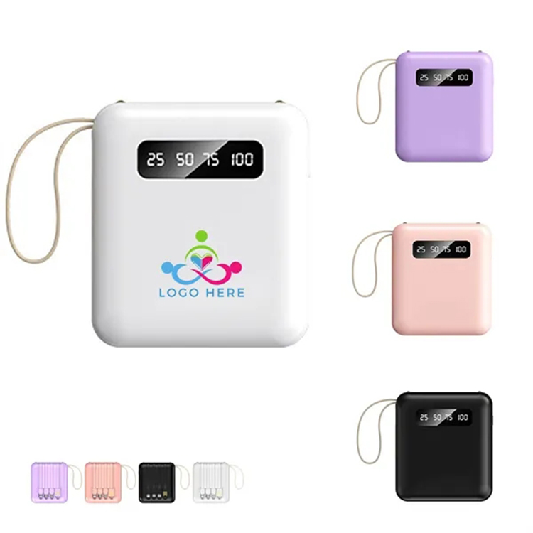 Portable Charger with Built-in Cables 2