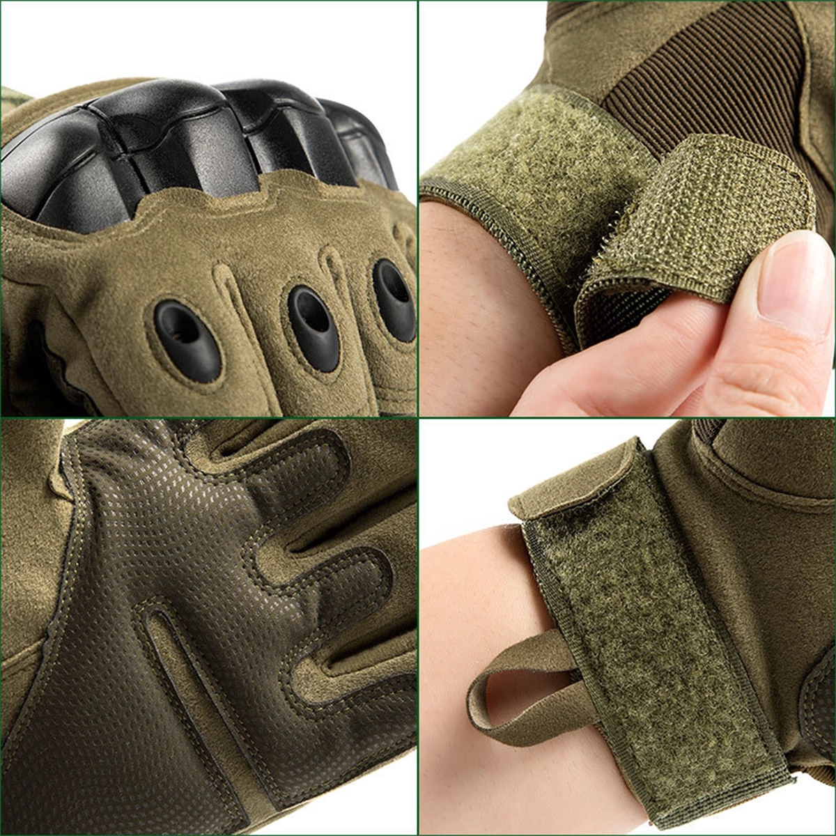 Tactical Touch Capable Combat Gloves With Hard Knuckle 2