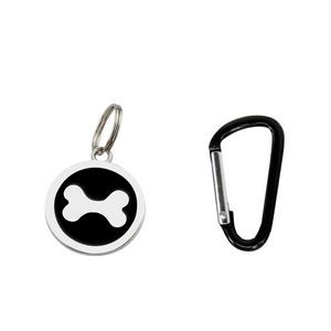 Reliable Round Paw Shaped Dog ID Tag With Carabiner 13