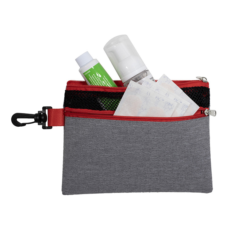 7" W x 5" H "SANTORINI" Mesh Zipper Pouch 9