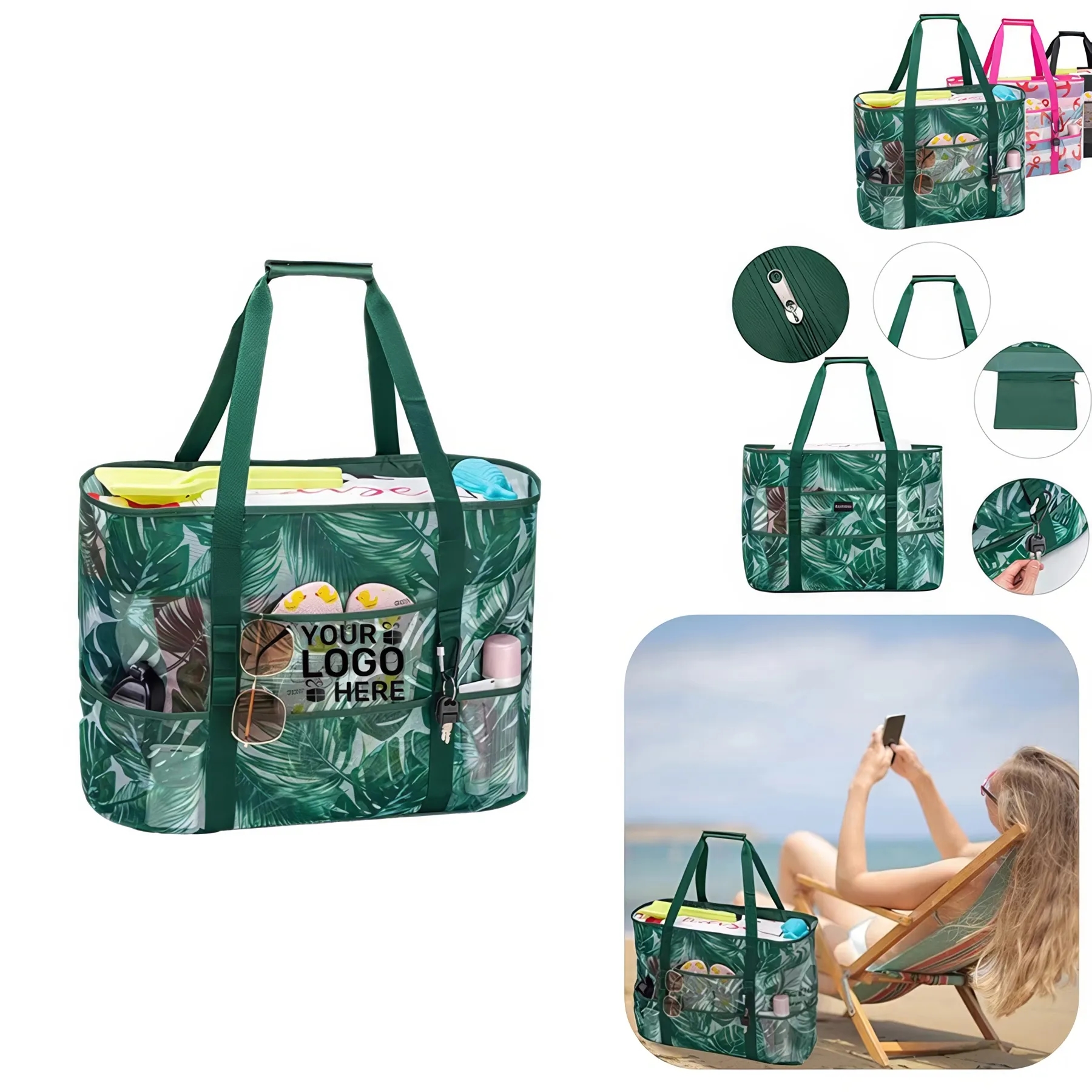 Sandproof Mesh Beach Tote Bag 1