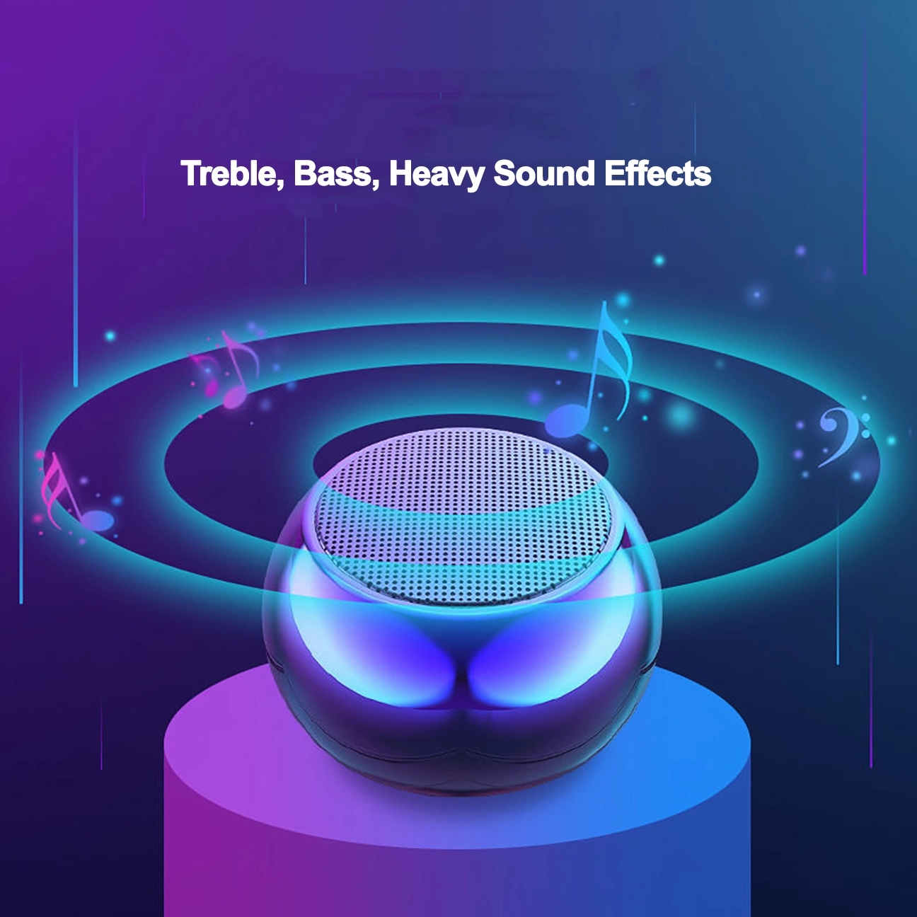 Mini Metallic Wireless Portable Round Speakers 10