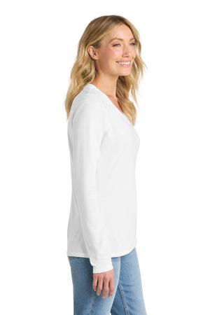 Port & Co Women's Long Sleeve Fan Favorite V-Neck Tee. LPC450VLS 72