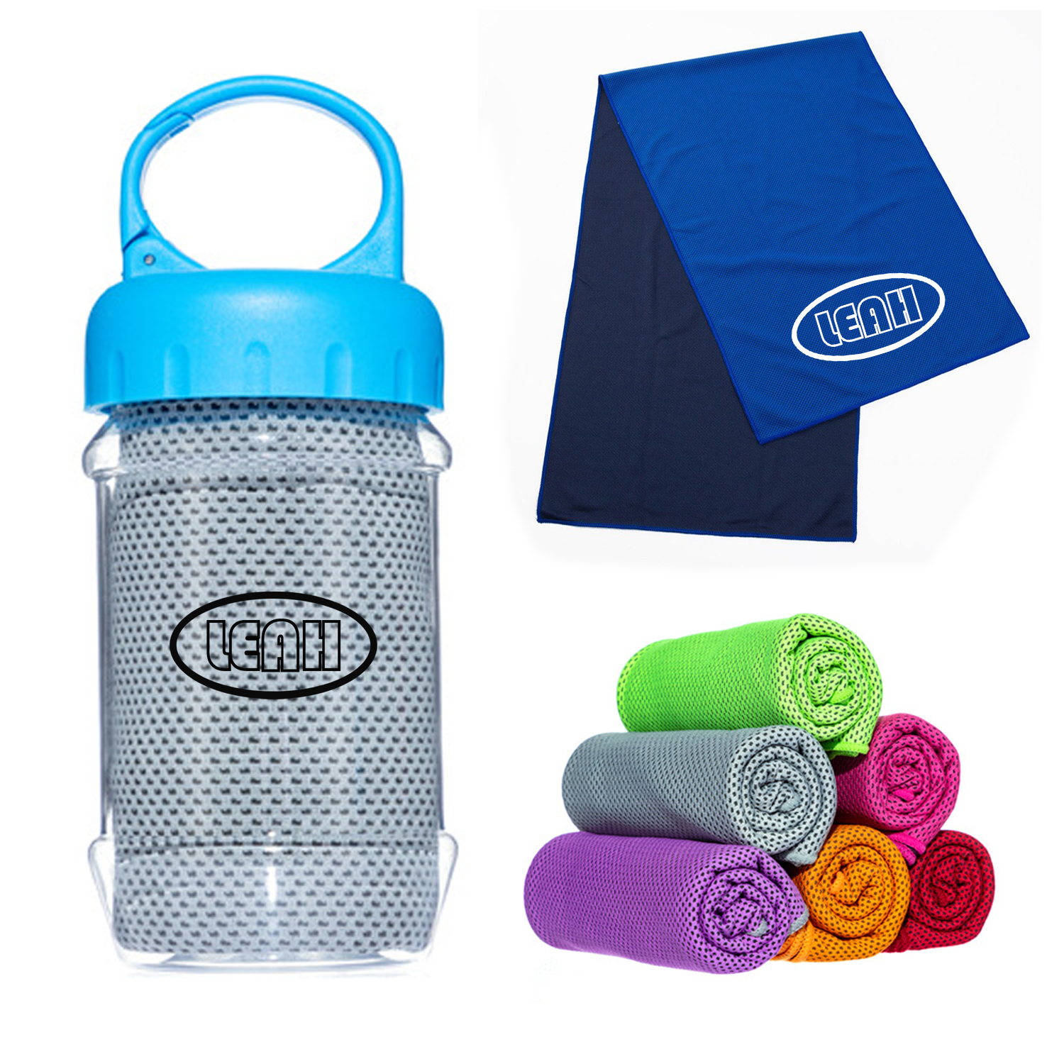 Microfiber Sports Cooling Towel With Bucket 1