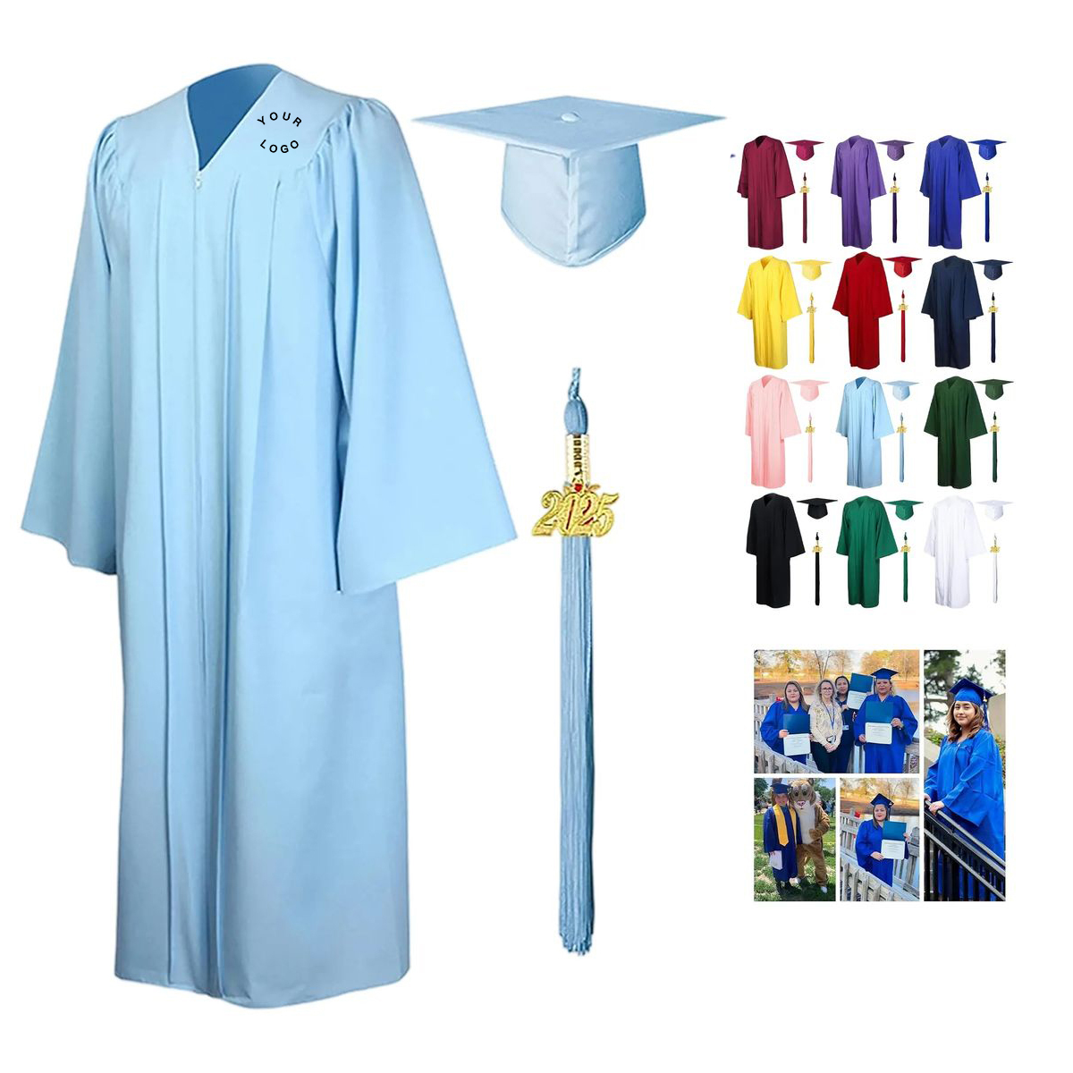 Polyester Graduation Set with Comfortable Matte Finish 19