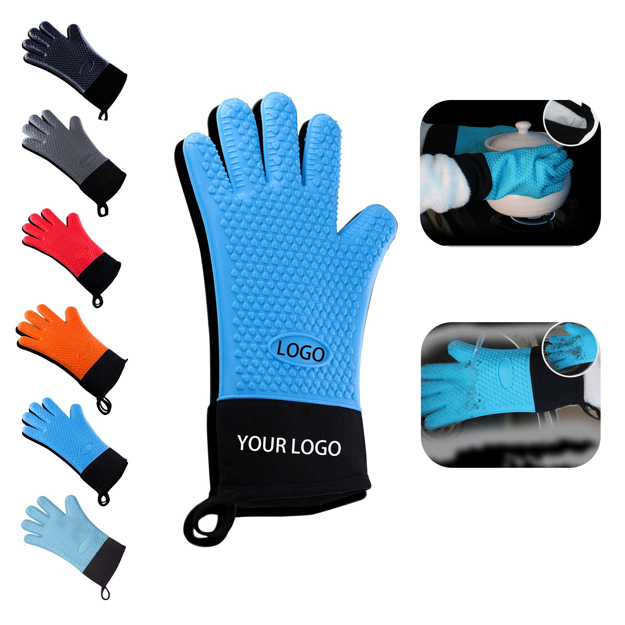 MOQ:10pcs Long BBQ Grill Gloves 1