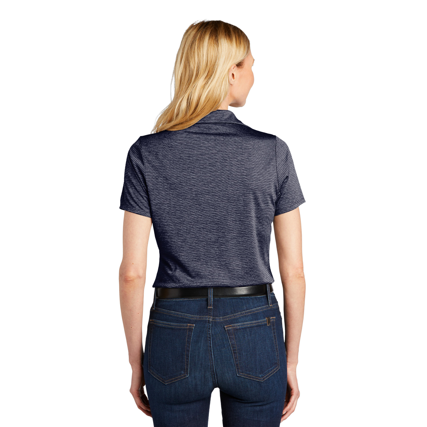 Port Authority Ladies Shadow Stripe Polo w/ Screen Print 2
