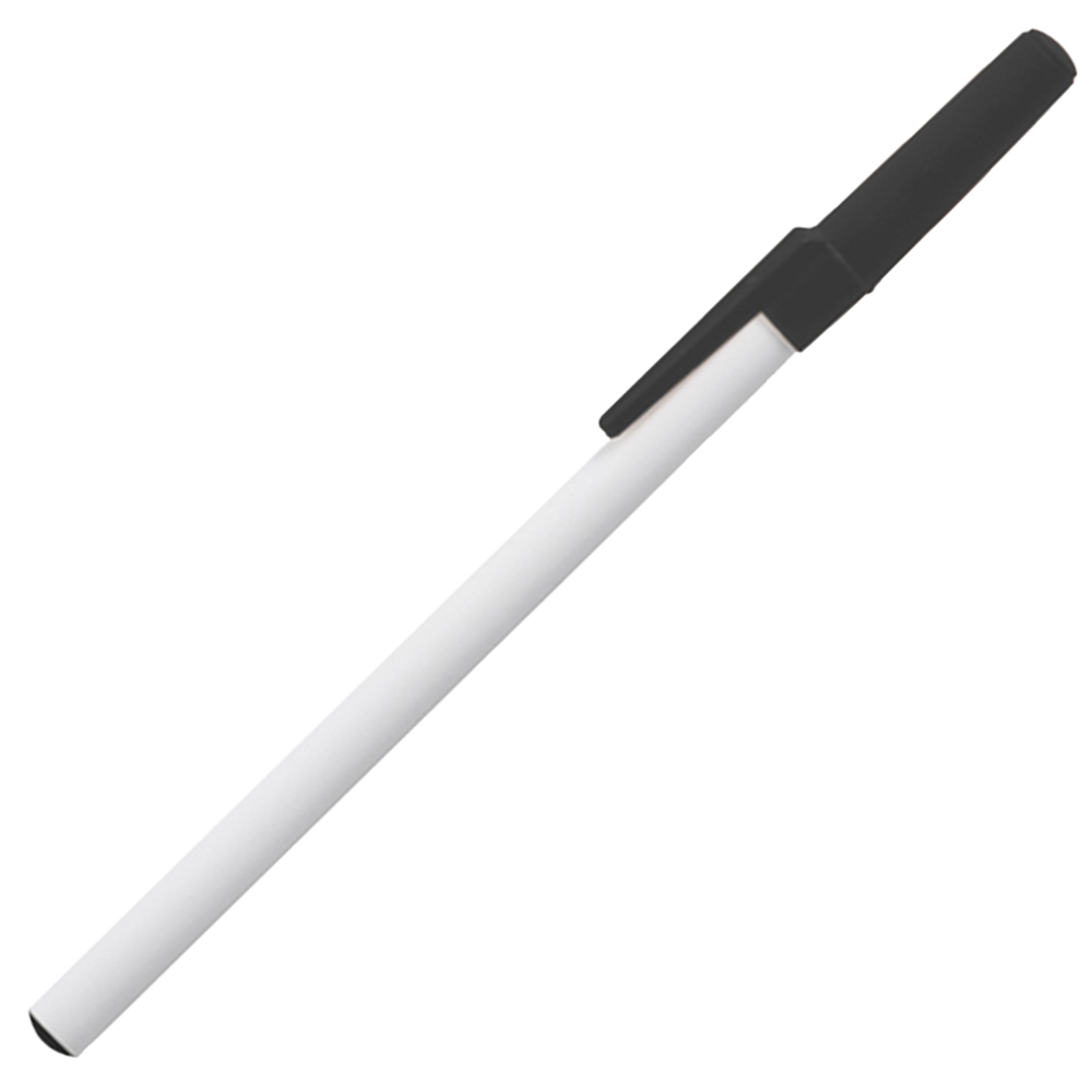 Durable Stick Pen w/ Colored Cap