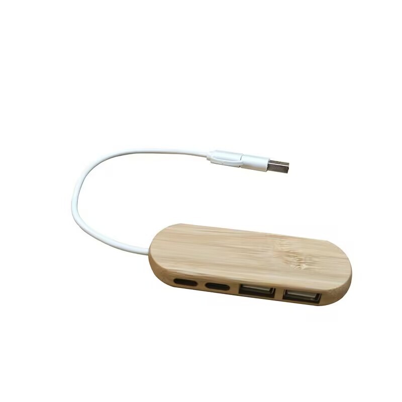 Bamboo Dual Port USB & Type-C Hub 4
