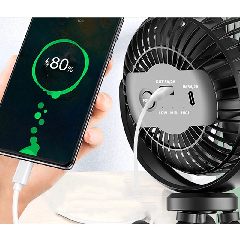 Custom Flexible Tripod Mini Fan 3
