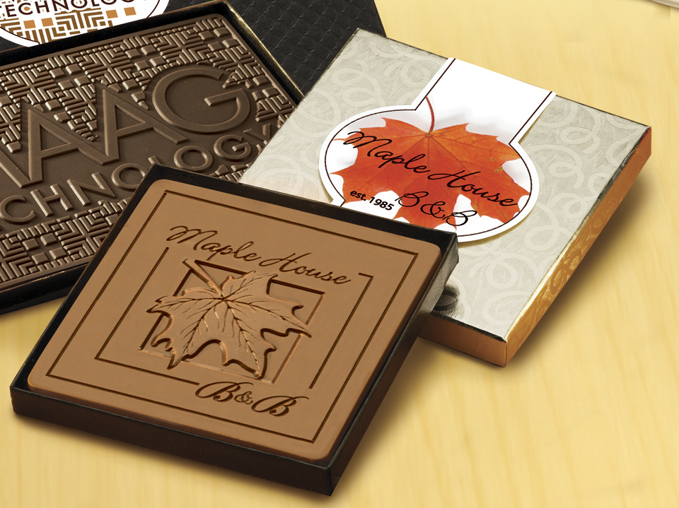 2oz. Chocolate Bar with 4"x4" Gift Box 2