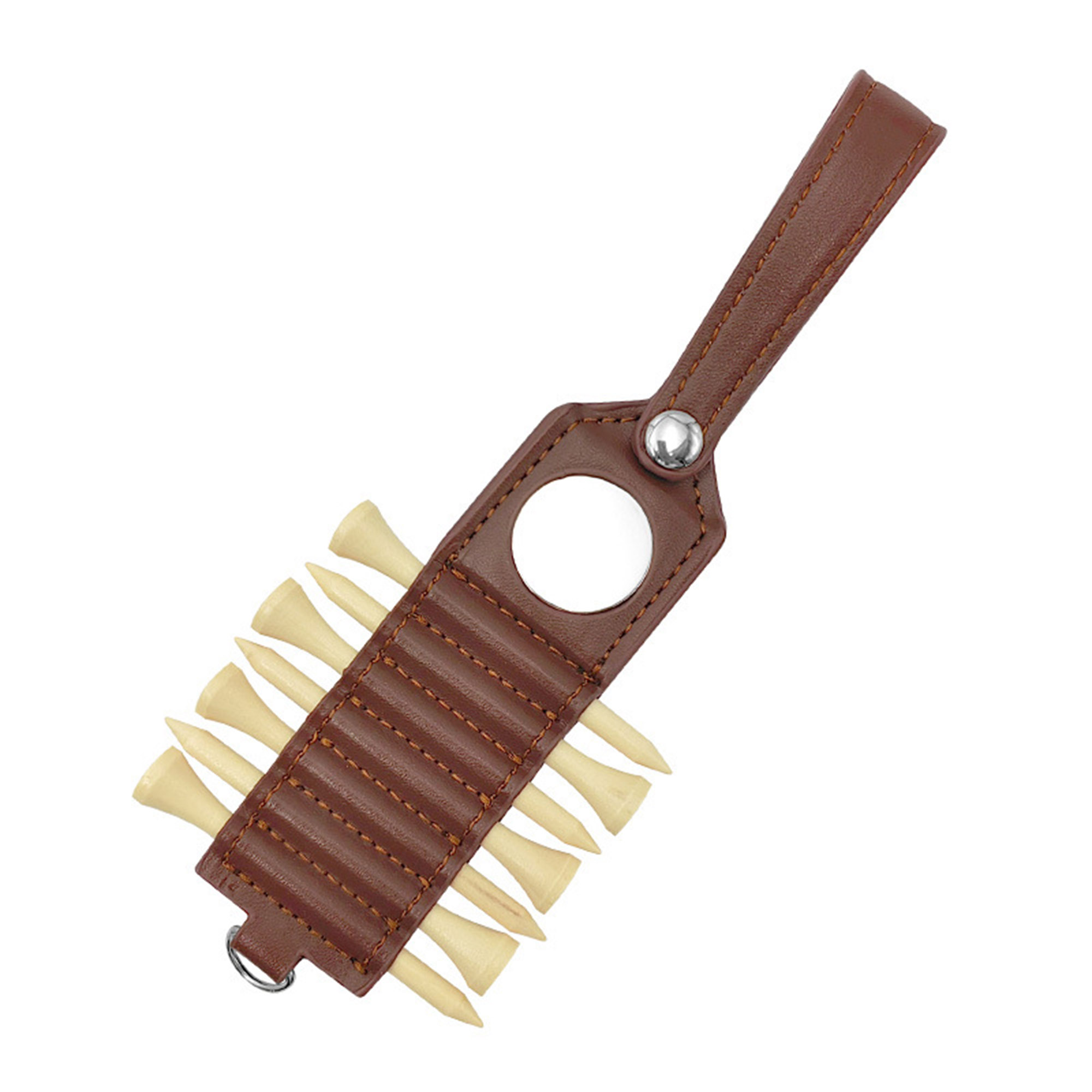 Leatherette Golf Tees Holder with 7 tees 4