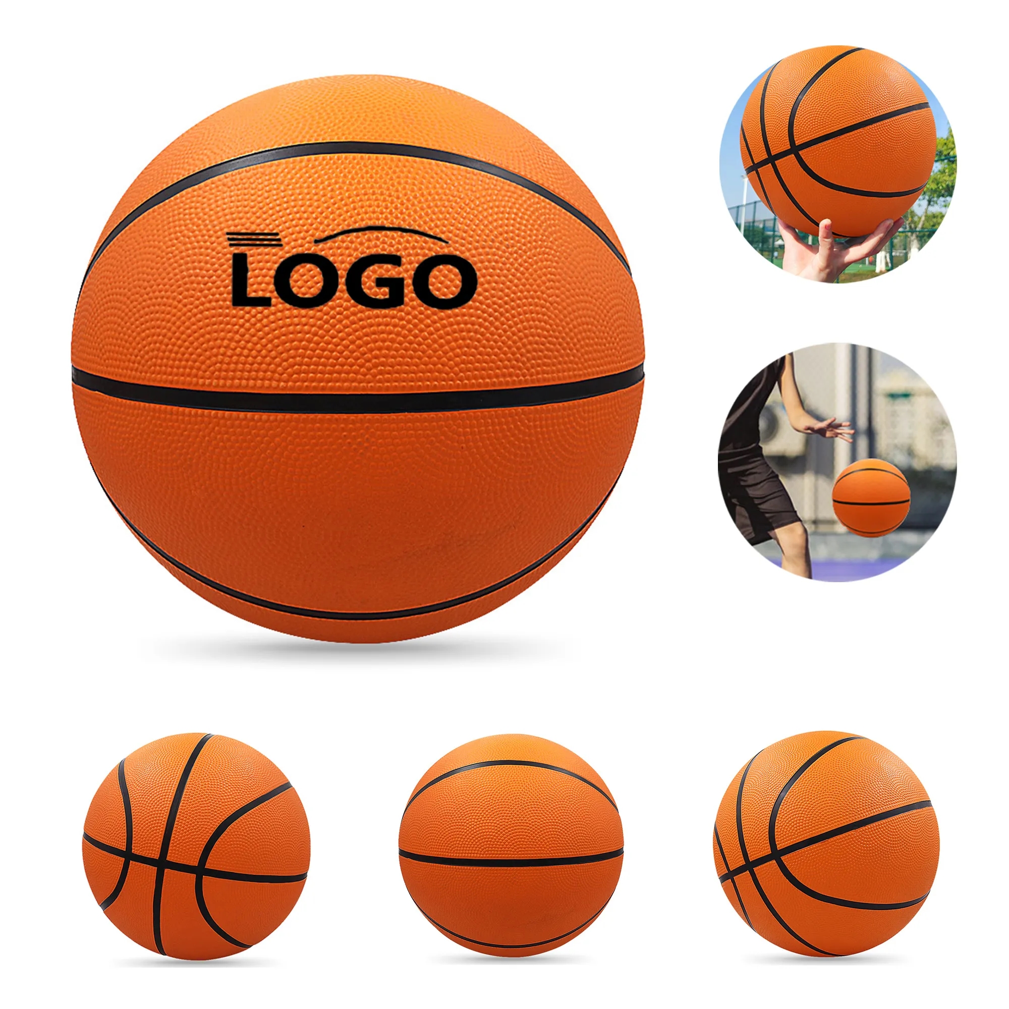 MOQ30 Multiple Size Options Custom Rubber Basketball 3