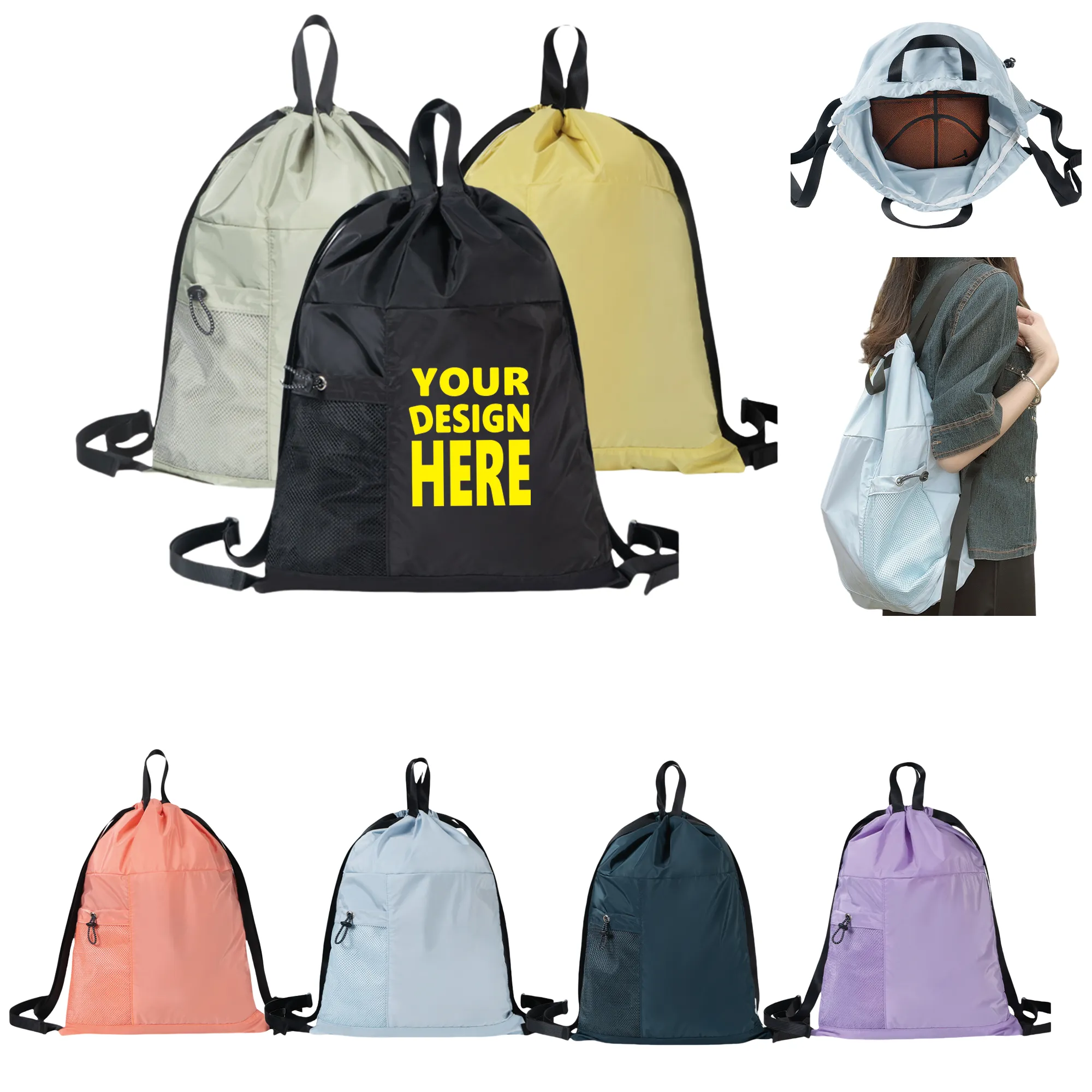 Large Capacity Drawstring Fitness Backpack 2