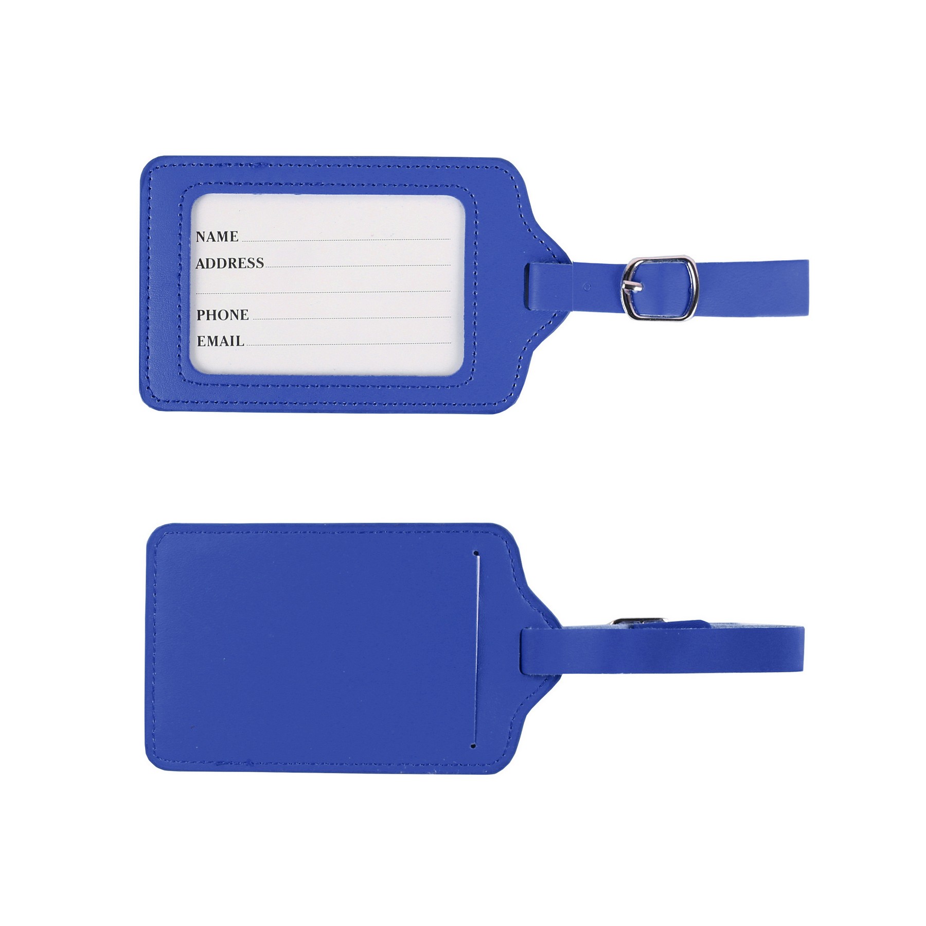 PU Leather Luggage Tag W/ Buckle Strap 7
