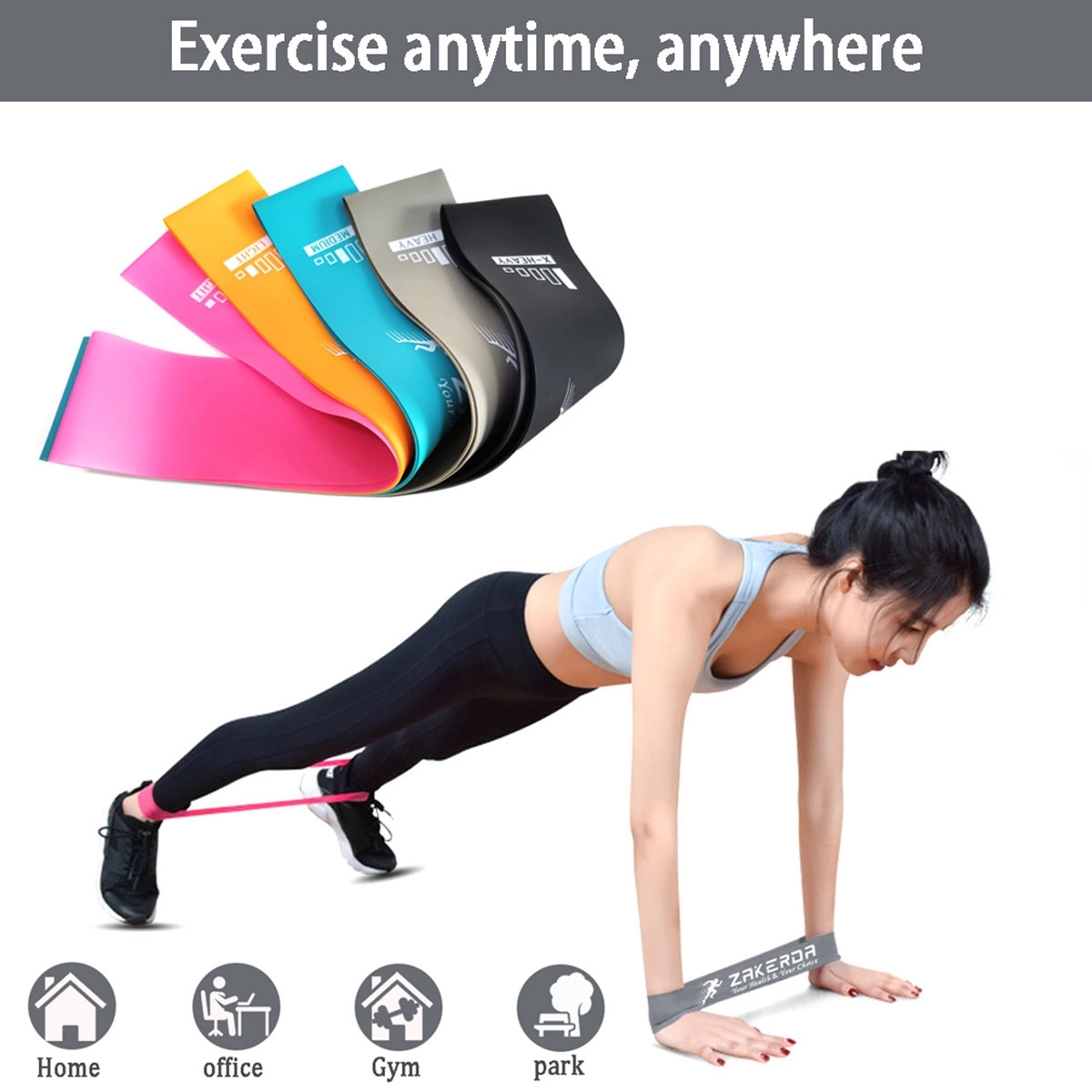 5 Pieces Exercise Resistance Bands 8