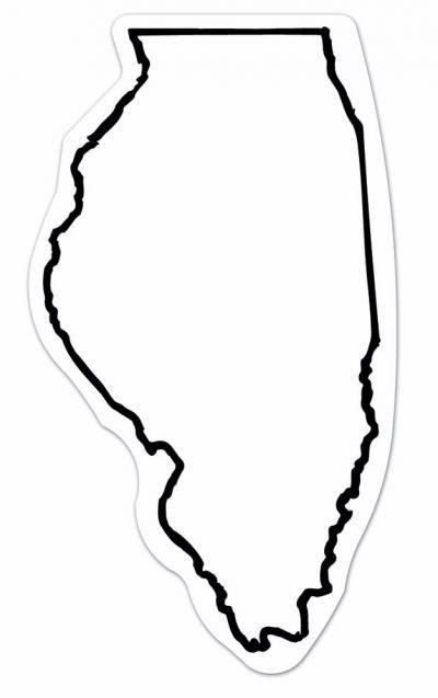 Illinois State Shape Magnet - Full Color 2