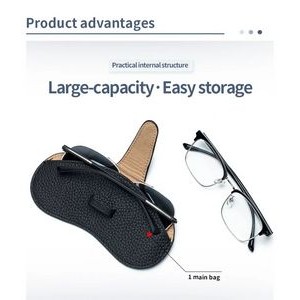 Portable Soft Genuine Leather Glasses Case 6