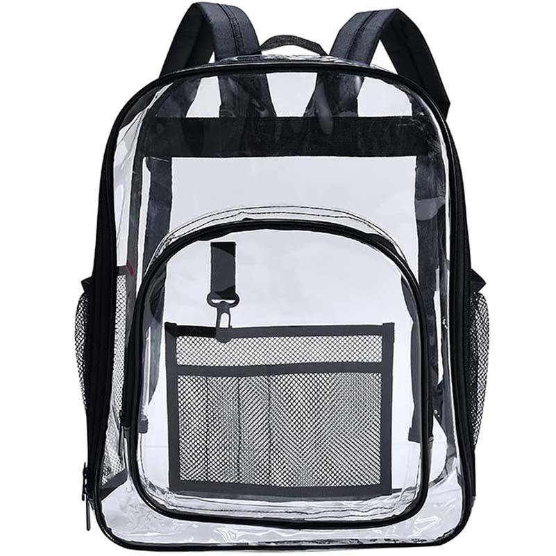 Heavy Duty PVC Transparent Clear Backpack for Stadium And School 3