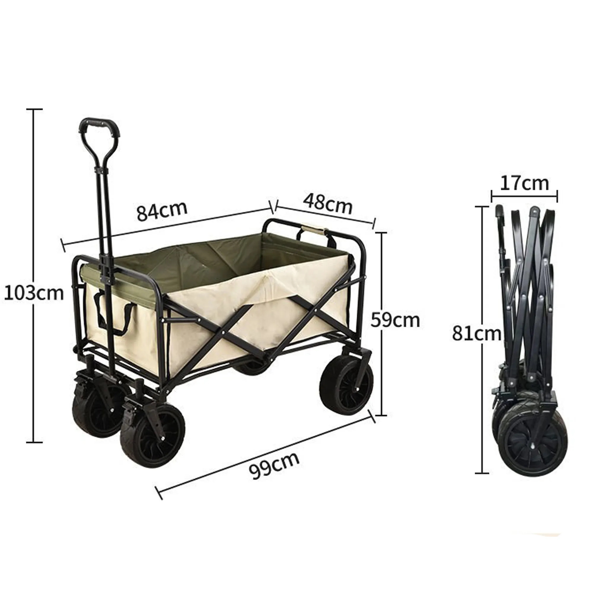 Large Capacity Folding Wagon Platform Structure Hand Carts 4