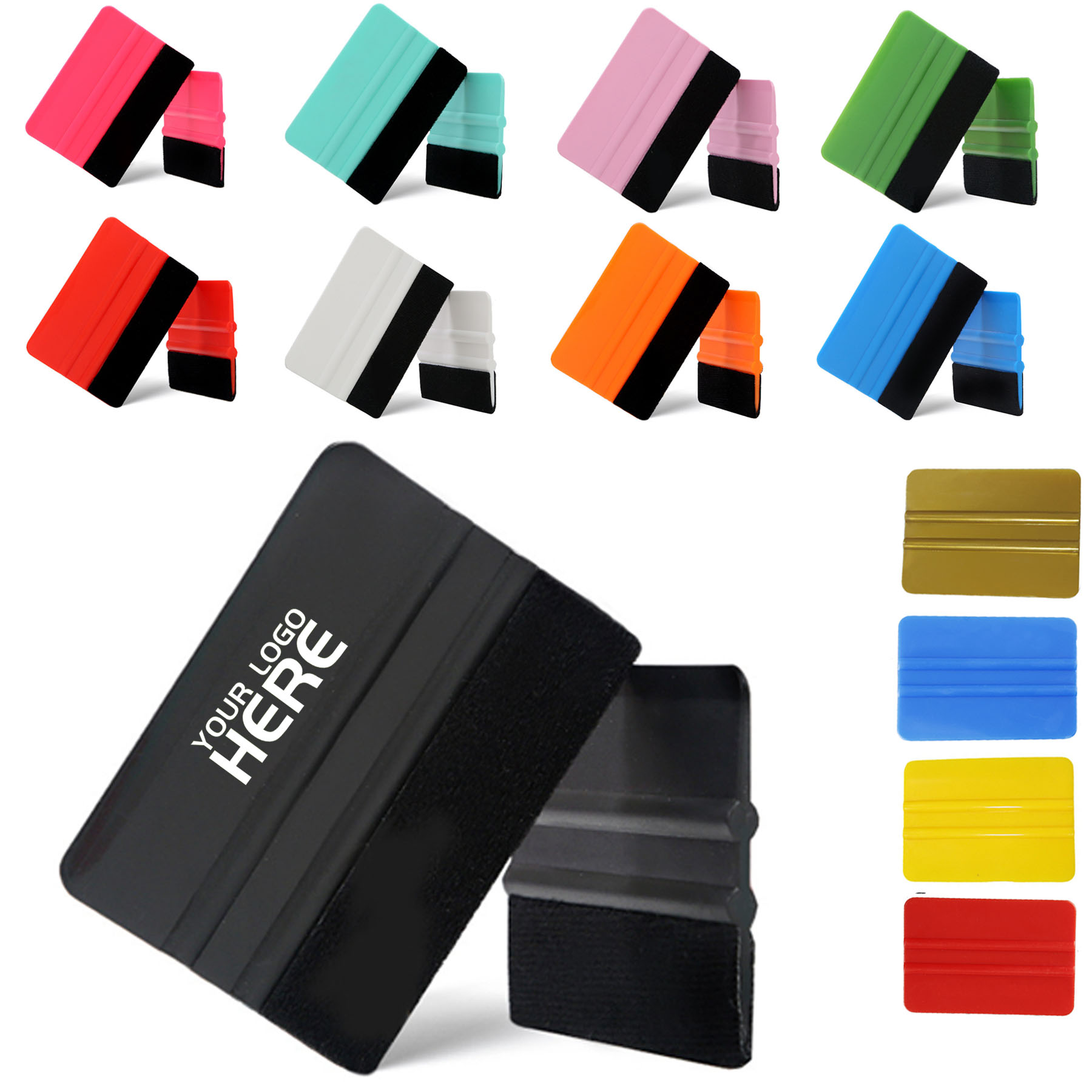 Plastic Felt Edge Vinyl Squeegee 2