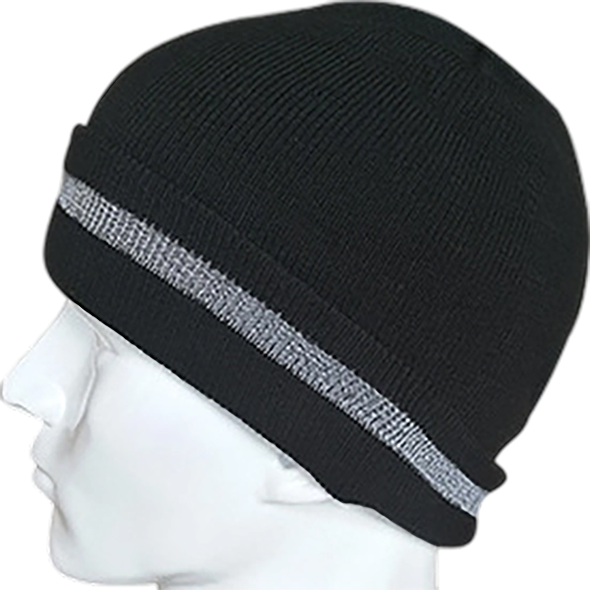 Reflective Knit Beanie With Woven Label 7" x 11" 11