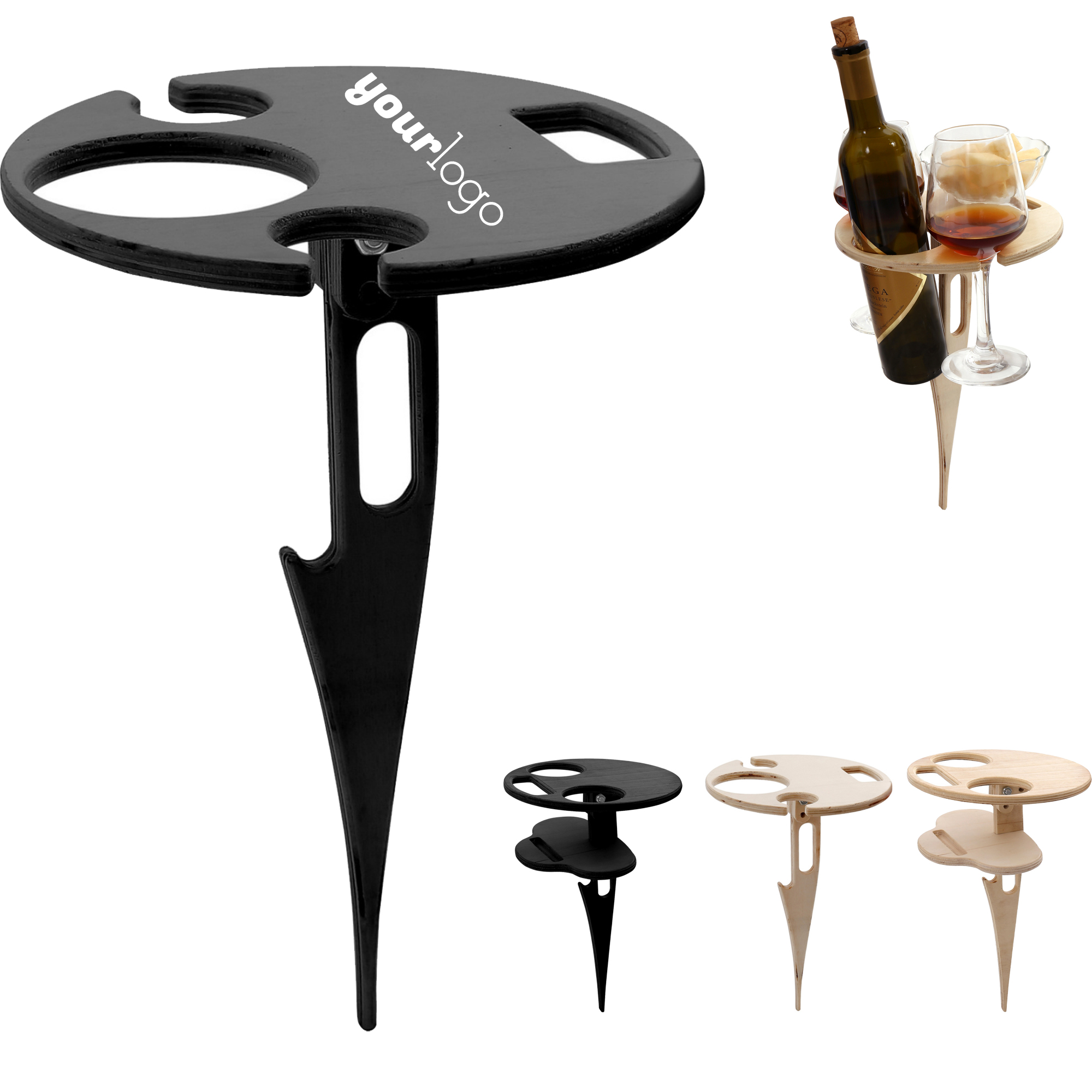 2 - Tier Wooden Outdoor Holder 2