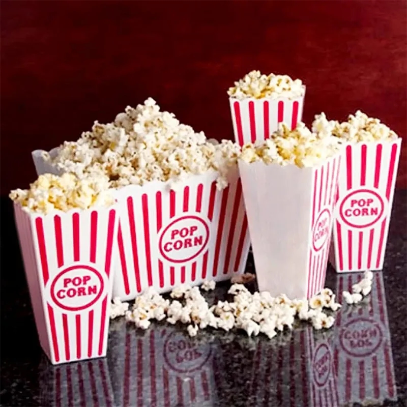 Custom Movie Night Party Paper Popcorn Buckets 3