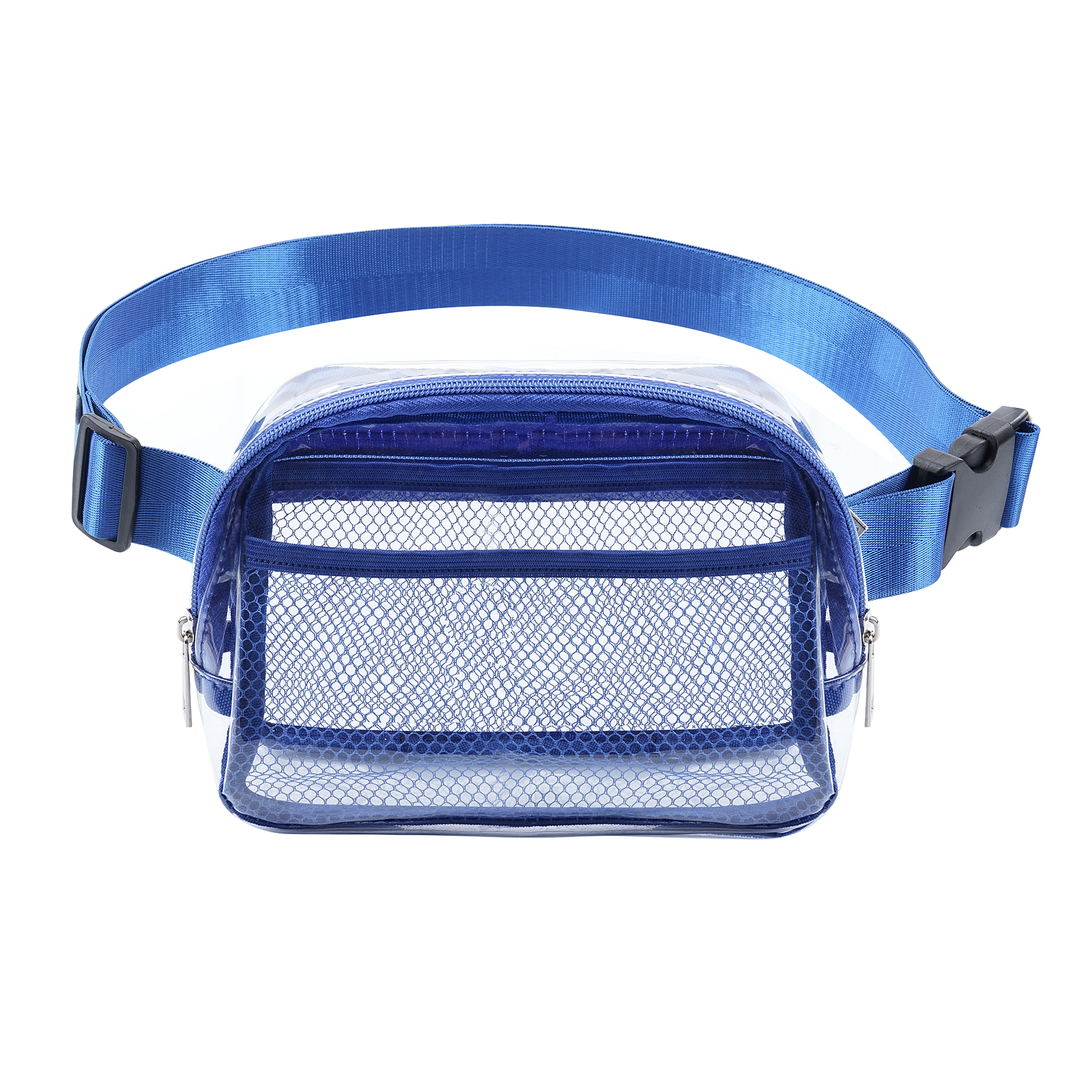 Everywhere Cross Body Clear PVC 2 Zipper Belt Bag 2