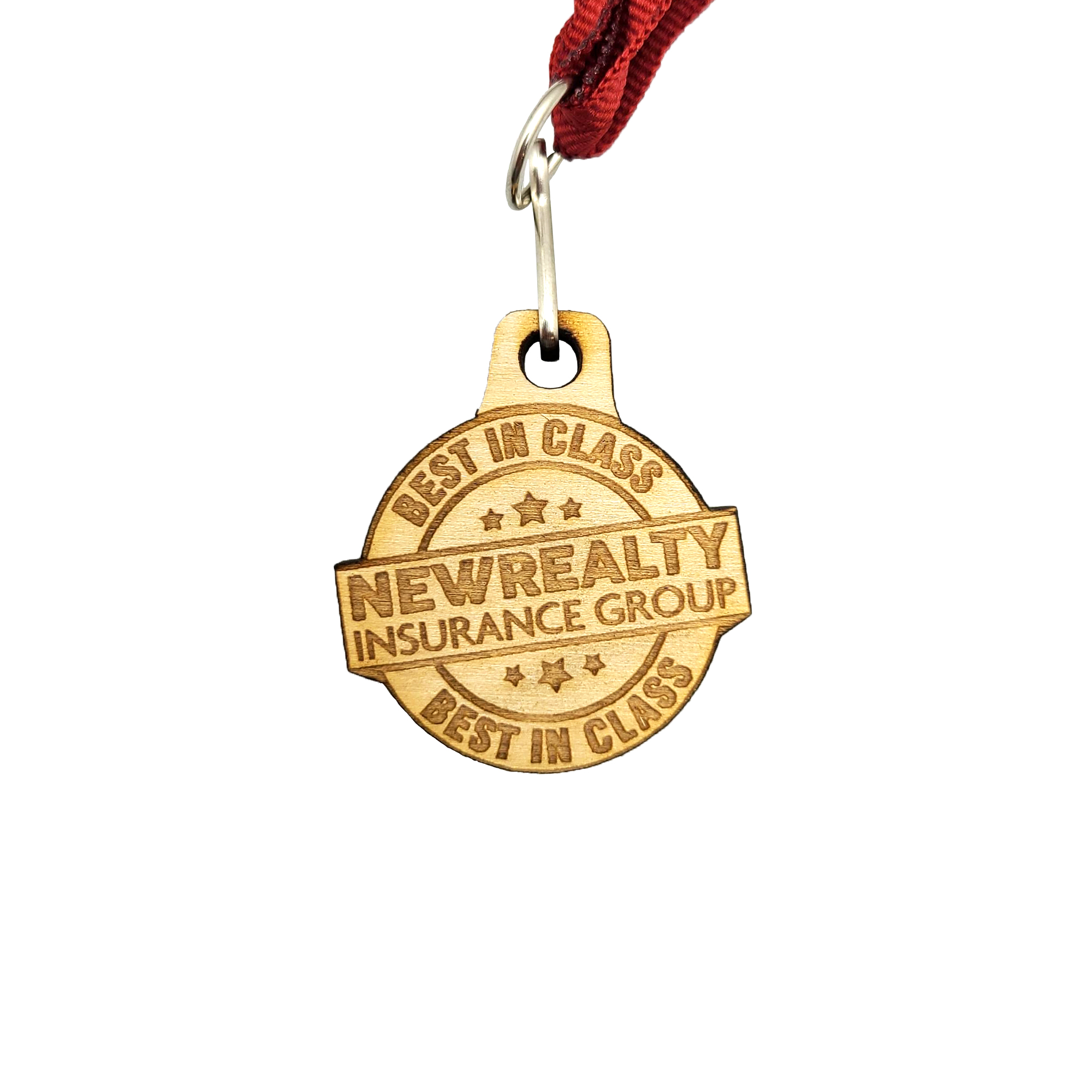 Wood Medals: 1 1/2" W x 1 1/2" H 2